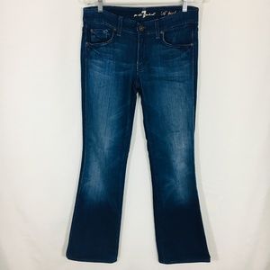 Blue Medium Wash "A" Pocket Flare Leg Jeans sz 27